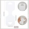 SOFPLATE 200Pcs White Jewelry Display Cards Jewelry Card Holder Paper Folding Rectangle 3.54 x 1.34 Inch Fold Over Hanging Cardboard Tags for Selling Jewelry Necklaces Bracelets Display Packaging