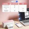 Phomemo Bluetooth Thermal Label Printer, 241BT 4X6 Shipping Label Printer | Wireless Label Printer for Small Business and Shipping Package, Compatible with iPhone, Android, Shopify, Amazon, USPS, Pink