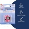 Beadalon Jewelry Making Bead Stopper - Metal & Pink Tips, Combo Pack, 4 pc | Stainless Steel with Easy Squeeze, Secure Bead Holding and Portable Design, Compatible with beading wire, thread, and string
