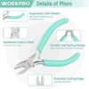WORKPRO Jewelry Pliers Set, 3 Pack Jewelry Making Tool Kit | Includes Mini Needle Nose Plier/Chain Nose Plier, Round Nose Plier and Wire Cutter for Jewelry Repair & Making, DIY Crafts
