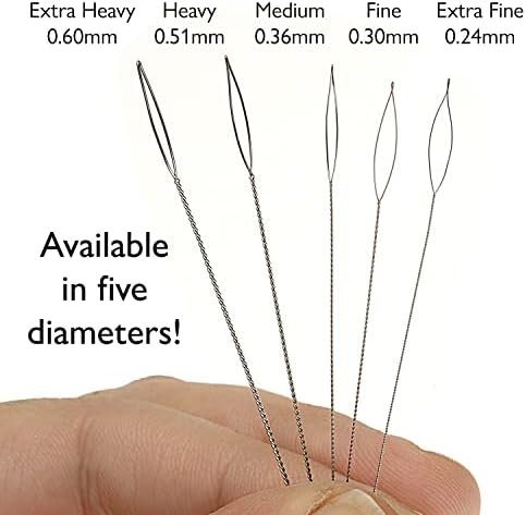 The Beadsmith Basic Elements Collapsible Eye Needles – 2.5 Inch Long – Flexible Twisted Wire – Large Eye, Easy to Thread – 4 Medium Needles The Beadsmith Basic Elements Collapsible Eye Needles – 2.5 Inch Long – Flexible Twisted Wire – Large Eye, Easy to Thread – 4 Medium Needles