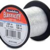 Beadalon Elasticity Bead String - Bracelet Cord, 0.5 mm/100 m, Clear | Latex-Free Rubber Stretch Cord, Tangle-Free Spooled Design, Elastic Cord for Bracelet Making & Jewelry Crafts, Made in USA Beadalon Elasticity Bead String - Bracelet Cord, 0.5 mm/100 m, Clear | Latex-Free Rubber Stretch Cord, Tangle-Free Spooled Design, Elastic Cord for Bracelet Making & Jewelry Crafts, Made in USA