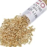 Miyuki Delica Seed Beads | Size 11/0 (1.6 mm), DB1832, Duracoat Galvanized Gold, 7.2 g, Approx. 1440 Beads, Made in Japan Miyuki Delica Seed Beads | Size 11/0 (1.6 mm), DB1832, Duracoat Galvanized Gold, 7.2 g, Approx. 1440 Beads, Made in Japan