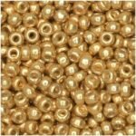 Miyuki Round Rocailles Seed Beads – Size 8/0 (3mm), Duracoat Galvanized Gold, 22 g, Made in Japan Miyuki Round Rocailles Seed Beads – Size 8/0 (3mm), Duracoat Galvanized Gold, 22 g, Made in Japan