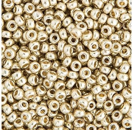 Miyuki Japanese Glass Seed Beads 22gms 11/0 in Silver Galvanized Duracoat