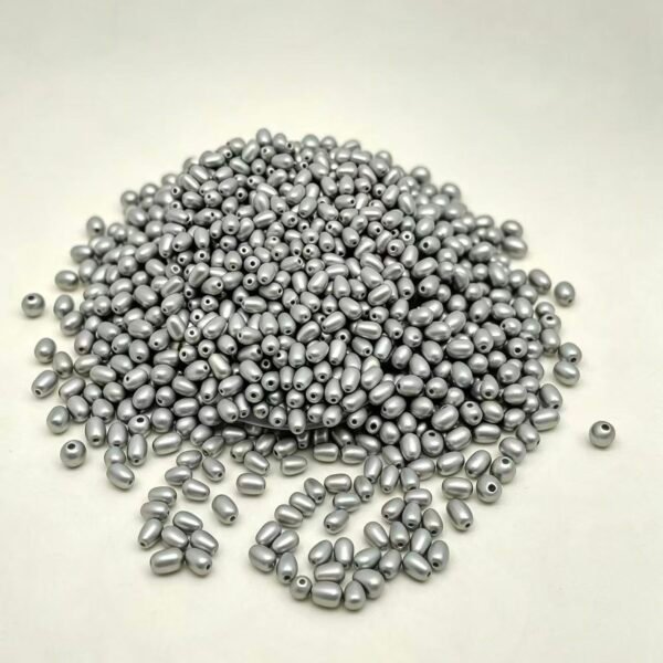 Metallic Teardrop Pearls and Oval Rice Glass Pearl Beads