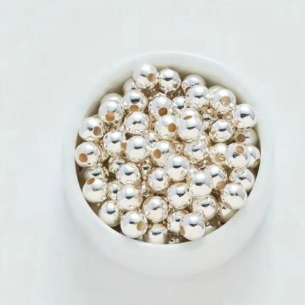 500pcs Copper 18K Plated Round Seed Beads