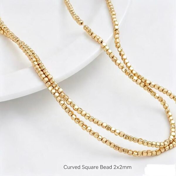 Irregular Spacer Beads 14K Gold Plated Bulk Material Irregular Spacer Beads 14K Gold Plated Bulk Material