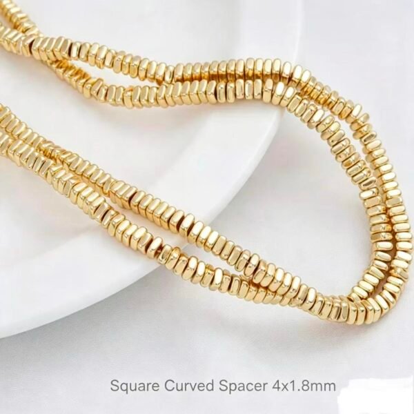 Irregular Spacer Beads 14K Gold Plated Bulk Material Irregular Spacer Beads 14K Gold Plated Bulk Material