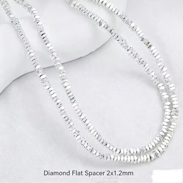 Irregular Spacer Beads Silver Plated Bulk Material Irregular Spacer Beads Silver Plated Bulk Material