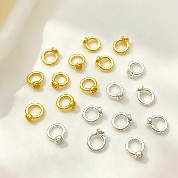 Hide String Circle End Hidden-Wire Clasps End 10 pcs