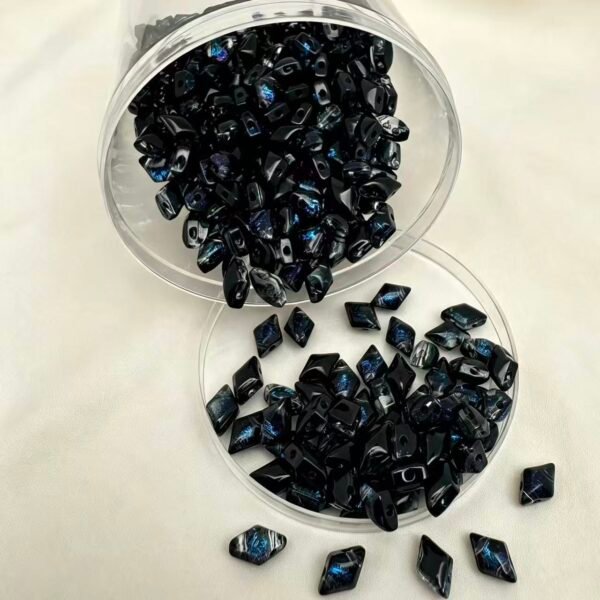 Czech Double Hole Dimond Beads Czech Double Hole Dimond Beads