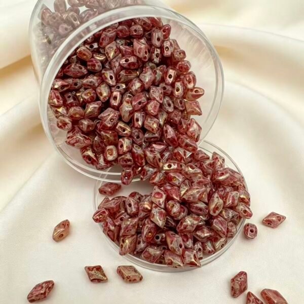Czech Double Hole Dimond Beads Czech Double Hole Dimond Beads