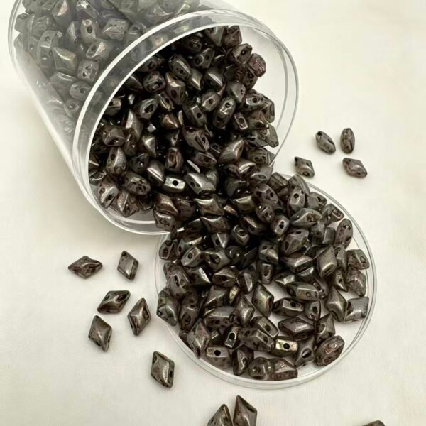Czech Double Hole Dimond Beads Czech Double Hole Dimond Beads