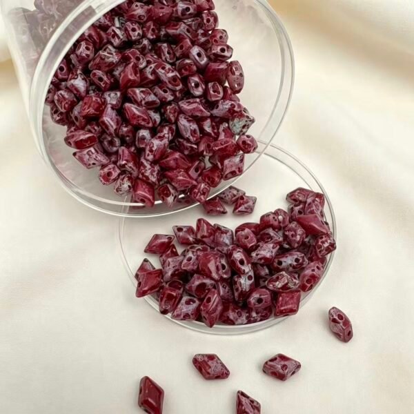 Czech Double Hole Dimond Beads Czech Double Hole Dimond Beads