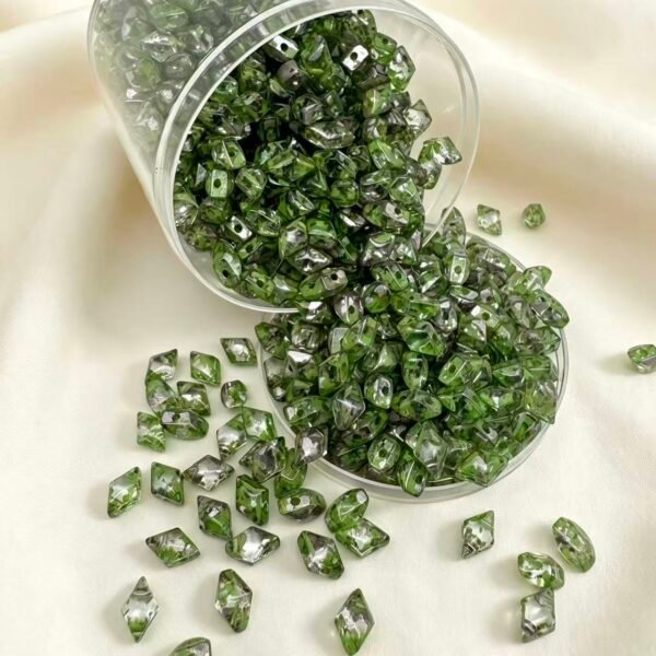 Czech Double Hole Dimond Beads Czech Double Hole Dimond Beads