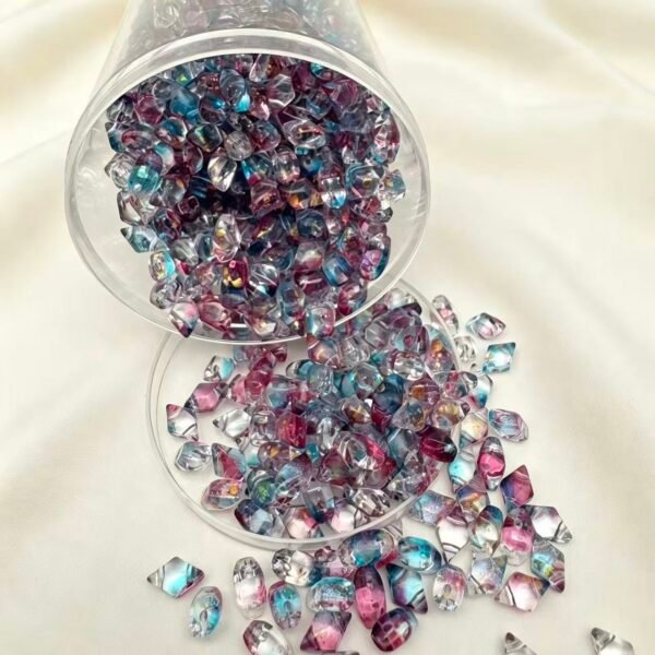 Czech Double Hole Dimond Beads Czech Double Hole Dimond Beads