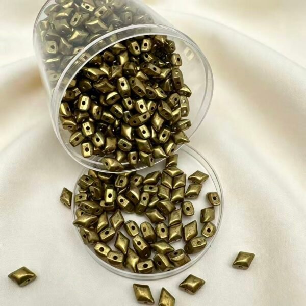 Czech Double Hole Dimond Beads Czech Double Hole Dimond Beads