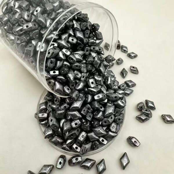 Czech Double Hole Dimond Beads Czech Double Hole Dimond Beads