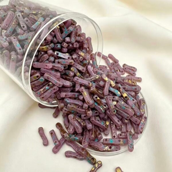 Czech Double two Hole Elevator Beads Czech Double two Hole Elevator Beads