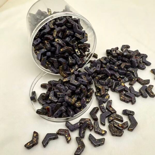 Czech V Shape two hole beads