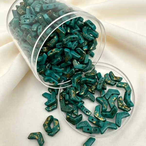 Czech V Shape two hole beads