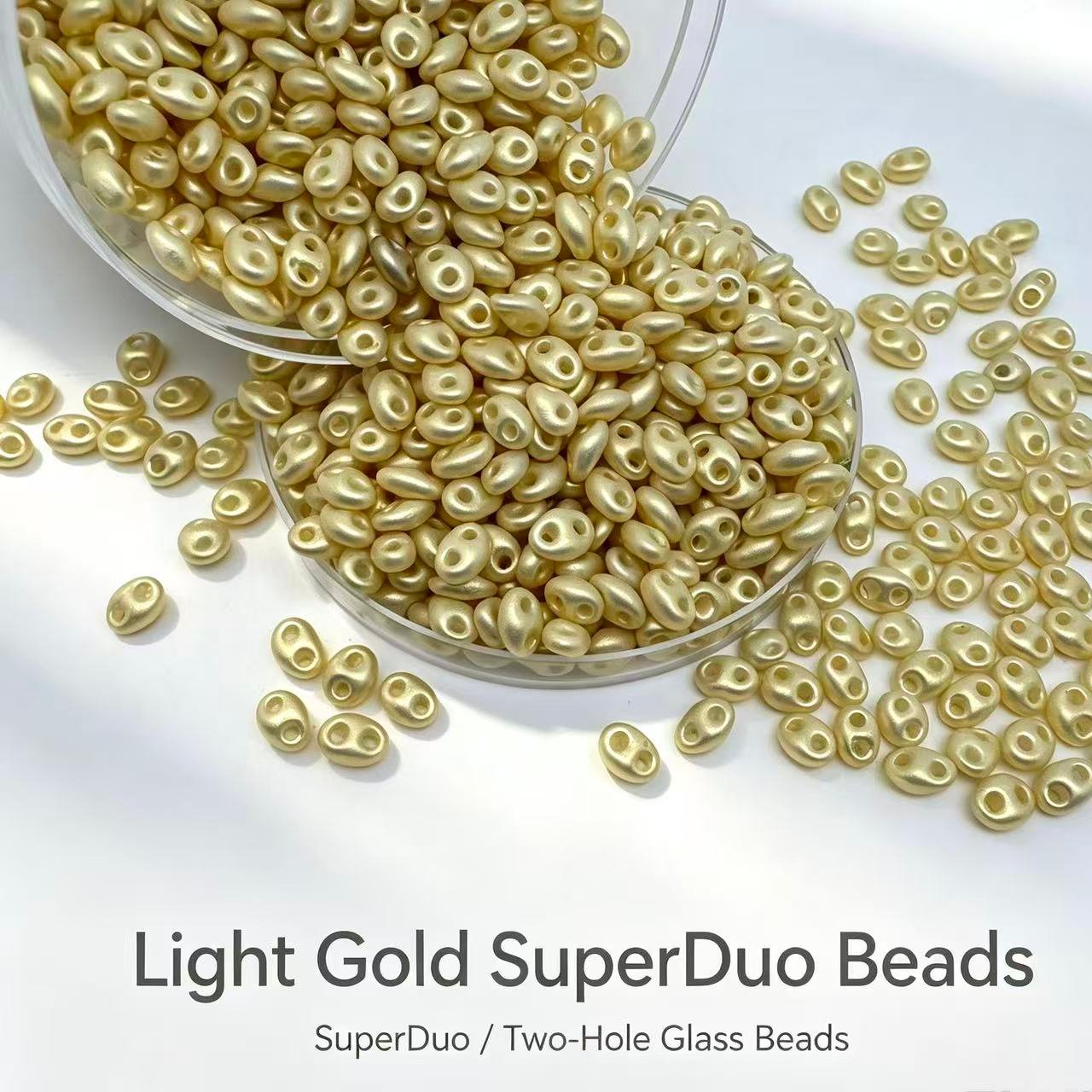 Czech Double Hole Superduo Beads