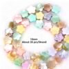 Macaron Flower Shell Beads 10mm 34pcs 1 strand Macaron Heart Shell Beads 8mm 43 pcs 1 strand