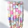 10*15mm Macaron Square Shell Beads 10-15mm 25pcs 1 strand Macaron Color Shell Beads, Natural Shell