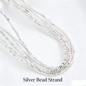 Irregular Spacer Beads Silver Plated Bulk Material