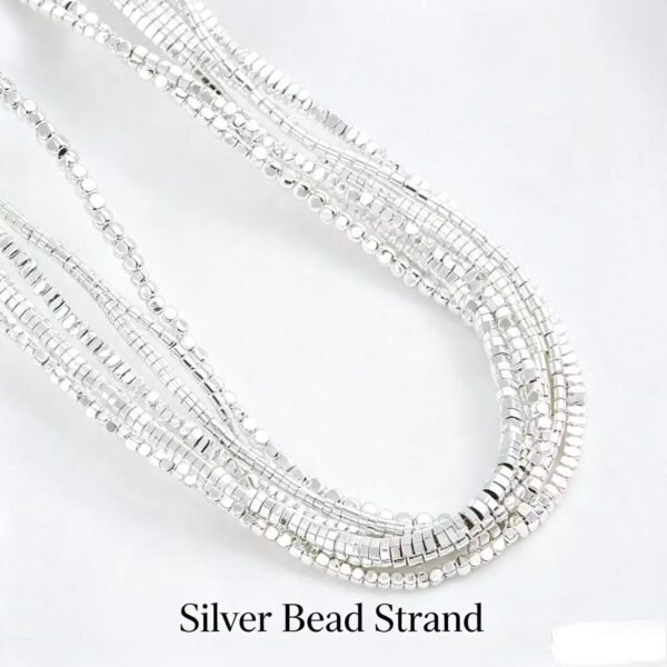 Irregular Spacer Beads Silver Plated Bulk Material Irregular Spacer Beads Silver Plated Bulk Material