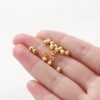 18K Sparkly Shinny Faceted Metal Spacer Beads | 2mm,3mm, 18K Gold & Thick Silver Plated, 100 Beads Per Pack, Sparkly Cut Beads for Jewelry Making Bracelet DIY Supplies
