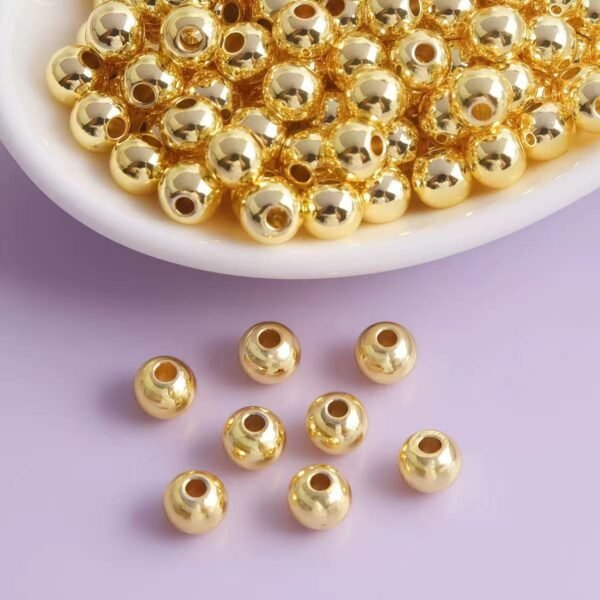 Round Metal Spacer Beads | 2mm,3mm,4mm, Silver & 18K Gold Options, 500 Beads Per Pack, Uniform Size for Jewelry Making Bracelet Necklace DIY Supplies