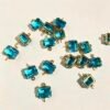 5×7mm Rectangle Zircon Two-Way Link Connector Charms,20pcs/.90 Gold Plated, Jewelry Making Supplies