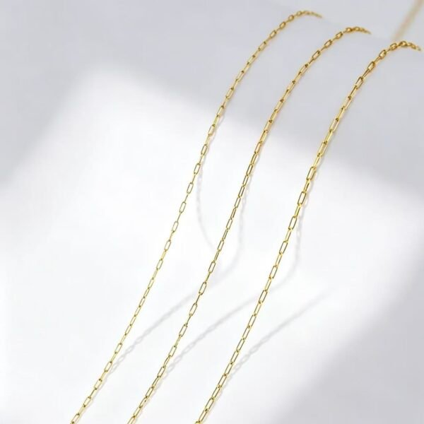5m(190 Inches)Ultra-Thin Cross Cable Chain0.25*0.8*2mm,18K Vacuum Plated Stainless Steel DIY Jewelry Chain for Bracelet Necklace Making