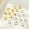 Hide Wire Thread Clasps, 8×7mm, 10pcs/Set | Bright Silver & 18K Gold Plated