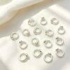 Hide Wire Thread Clasps, 8×7mm, 10pcs/Set | Bright Silver & 18K Gold Plated