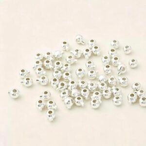 lollipop Crimp Ends | 18K Gold & Bright Silver Plated, 50 Pieces Per Pack, Easy Crimp High Tarnish Resistant Tube Ends for Bracelet Necklace Cord DIY Jewelry Findings