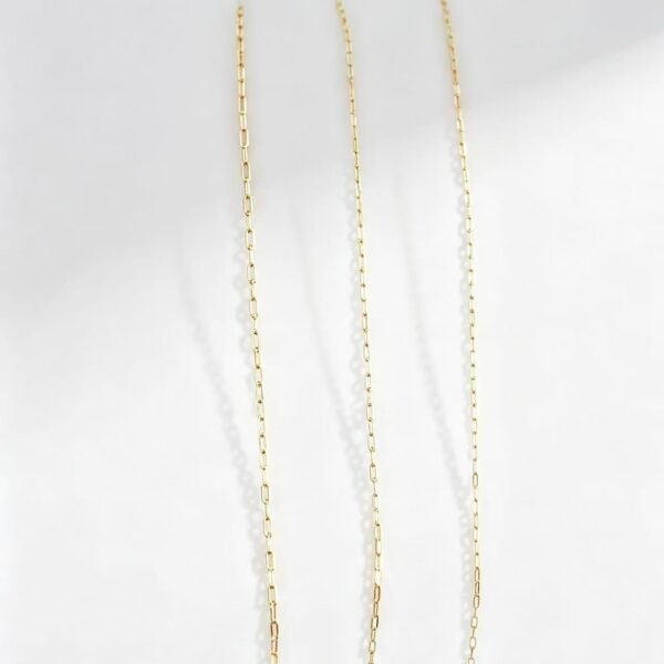 5m(190 Inches)Ultra-Thin Cross Cable Chain0.25*0.8*2mm,18K Vacuum Plated Stainless Steel DIY Jewelry Chain for Bracelet Necklace Making