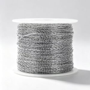 5 meter (190 inches) Ultra-Thin Cross Cable Chian Steel Silver Tone Non-Tarnish Jewelry Chain for Bracelet Necklace Making 5m(190 Inches)Ultra-Thin Cross Cable Chain0.25*0.8*2mm,18K Vacuum Plated Stainless Steel DIY Jewelry Chain for Bracelet Necklace Making