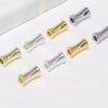 main Bamboo Knot Spacer Beads | 3×5mm, 18K Gold & Bright Silver Plated, 50 Beads Per Pack, Bamboo Shape Copper Beads for Bracelet Necklace DIY Jewelry Making Supplies